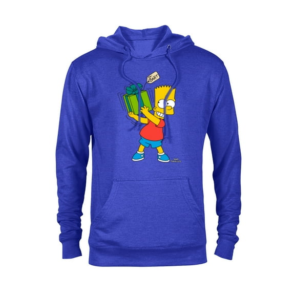 The Simpsons Bart Simpsons Present Time Holiday - Pullover Hoodie for Adults – Customized-Royal Heather