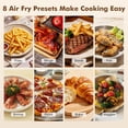 thumbnail image 5 of 6.34QT Air Fryer, 8-in-1 Air Fryers Oven with Visible Window, 400 ℉ Fast Heating, Nonstick Dishwasher-Safe Basket, Timer & Auto-Off, Stainless Steel, White, 5 of 9
