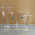 thumbnail image 3 of Juego de 3 barras en T Yuyangstore acrílico transparente Soporte de joyería, 3 of 7
