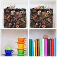 thumbnail image 6 of Yayeee 2 Pack Canvas Storage Basket with Handles for Shelves Fabric Bins Closet Organizer, Colorful Flower, 6 of 8