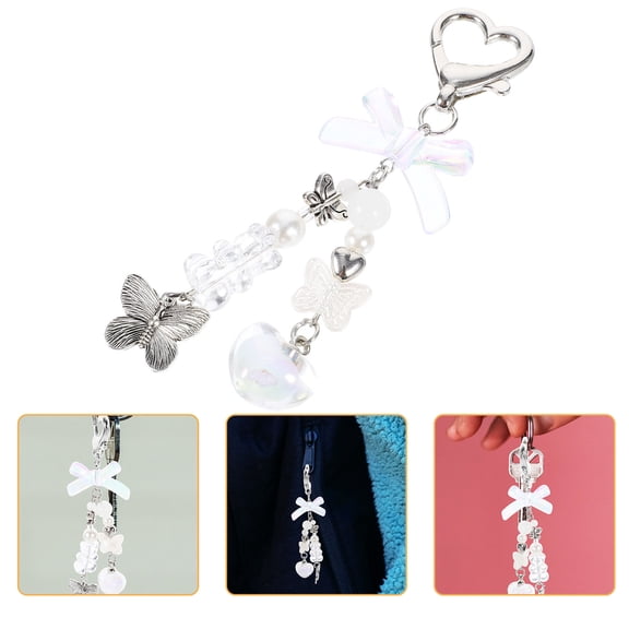 Raindrops Small Keychain for Decoration Use Assorted Color Alloy Material Lightweight Compact Size