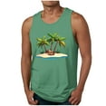 thumbnail image 2 of ALLLIST Cotton Mens Tank Tops Hawaiian Summer Pullover Green Casual Undershirts for Men Size S-2XL, 2 of 5