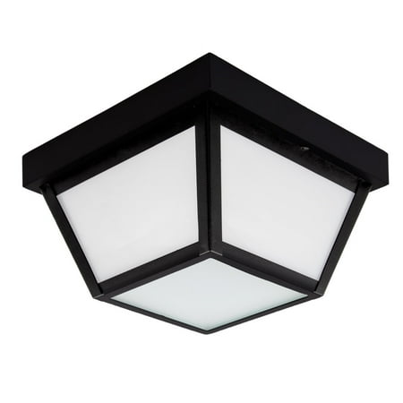 

Maxxima LED Outdoor Porch Ceiling Light Black w/ Frosted White Lens 1000 Lumens 3000K Warm White