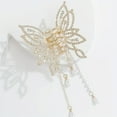 thumbnail image 3 of Faux Pearl Tassel Rhinestone Butterfly Hair Claw Clip Elegant Alloy Non-Slip Strong Hold Grip Hair Jaw Clip For Thick Hair Accessories, 3 of 18