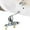 Silver, variant on Alloy Two Handle Centerset Bathroom Faucet Hot and Cold Water Mixer Tap for Home Hotel Basin