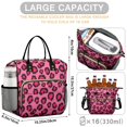 thumbnail image 5 of Black and Pink Leopard Print Insulated Leakproof Lunch Box for Women, Large Lunch Bag for Tween Teen Adult, Loncheras Para Mujer for Work Beach Travel Picnic Camping, 5 of 6