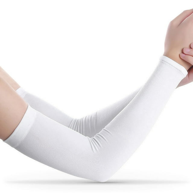 Graflsoa HB04 Manchons de Protection UV Rafraîchissants d'Été - Respirants, Évacuant l'Humidité et Doux pour la Peau pour les Activités Extérieures - Options Blanc, Noir Ou Gris