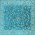 thumbnail image 1 of Ahgly Company Indoor Square Oriental Light Blue Traditional Area Rugs, 3' Square, 1 of 4