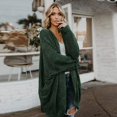 thumbnail image 2 of Knitted Slouchy Oversized Wrap Cardigan Sweater Casual Loose, 2 of 6