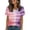#189-Purple, variant on Taylonsss Women's Vintage Gradient Printed Round Neck Short Sleeve T-Shirt Casual Sports Top for Fitness and Daily Wear Comfortable Stretch Breathable Fabric for Spring Summer