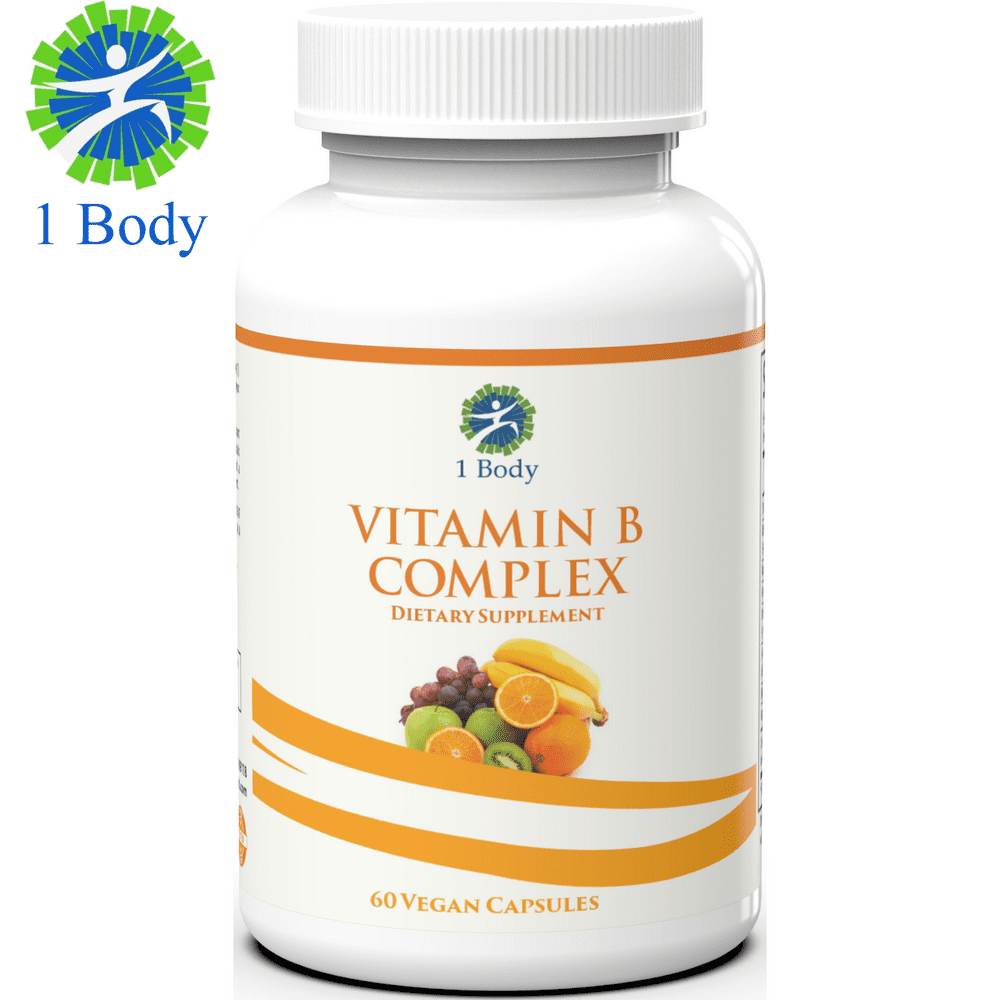 1 Body Vitamin B Complex 5MTHF Folate with B1, B2, B5, B6, Methyl B12