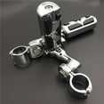 thumbnail image 5 of HTT-MOTOR Chrome Short Adjustable Peg Mounting Kit Eagle Hawk Style Foot Peg Footrest For Harley Sportster 883 1200 Street Bob Softail CVO with 1 1/4 inch (1.25")Front Engine Guard, 5 of 6