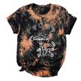 thumbnail image 1 of Gibobby Casual Playera de Manga Corta para Mujer Mujeres Casual Tie Dye Impresión manga corta Tops Blusa Cuello redondo Casual Tee Túnica Camisas(Negro,CH), 1 of 4