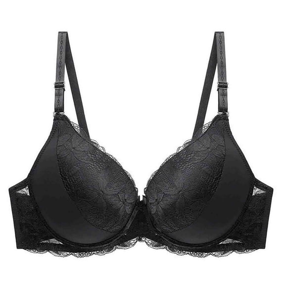Bovxnpu Summer Bras for Women, Womens Push Up Everyday Bras, Women Fashion Lace Solid Underwear Pajamas Embroidered Ladies Steel Rings Intimates Set 36