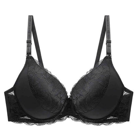 Oplxuo Lace Bra Sexy Bralettes Womens Wireless Balconette Bras Half Cups Double-Layered Soft