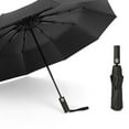 thumbnail image 2 of HAMPPLIES Windproof Automatic Umbrella with Steel Bracket for Strong Wind Resistance Black, 2 of 8