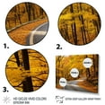 thumbnail image 3 of Designart "Autumnal Journey Forest's Golden Road I" Landscapes Framed Wall Art - Modern Yellow Road Living Room Framed Canvas Art, 3 of 6