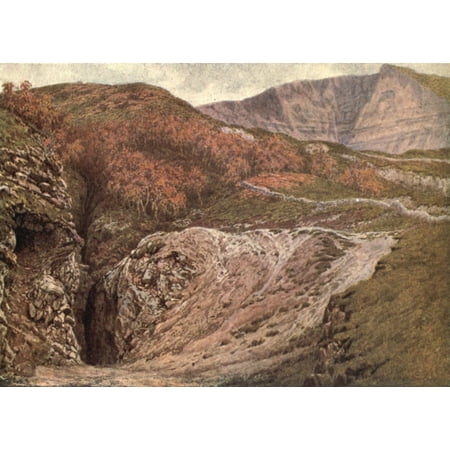 Peak Country 1914 Odin Mine & Mam Tor Castleton Canvas Art - William Biscombe Gardner (18 x 24)