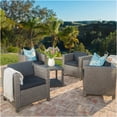 thumbnail image 4 of JERFIT 4-Piece Outdoor Club Chair Set, All-Weather Black Faux Rattan Patio Furniture with Water Resistant Cushions for Garden, Poolside, Porch, 4 of 10