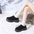 thumbnail image 6 of Slippers for Women,Cozy Thick Soled ’s Slippers For Warm Indoor Outdoor Wear Lined Casual On For Relaxed Home Lounging And Louder Comfort,Womens Slippers,Black,6.5, 6 of 9
