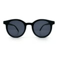 thumbnail image 5 of Retro Hipster Fashion Horn Rim Round Circle Len Plastic Sunglasses Shiny Black - Black, 5 of 8