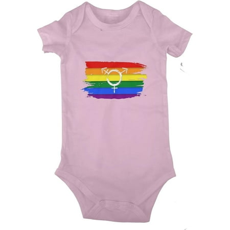 

Rainbow Flag Gay Pride Baby Jersey Bodysuit Romper Jumpsuit Short Sleeve T-Shirt Playsuit