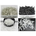 thumbnail image 2 of U8MO 600 Glass Tube Bugle Beads Opaque White Black Silver 2X16mm + Storage Box-White Silver-Lined, 2 of 8