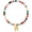 H, variant on Women's Personalized Beaded Initial Bracelets Charm Rainbow Gemstone Colorful Summer Beach Jewelry