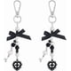 thumbnail image 1 of 2 llaveros góticos de 5 pulgadas de aleación con forma de corazón y llave negra con cierre giratorio para bolso de terror, bonitos llaveros decorativos para mujer., 1 of 7