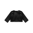 thumbnail image 2 of YONGHS Kids Girls 3/4 Sleeve Open Front Bolero Shrug Wedding Bridesmaid Cover Up Cardigan Jacket Black 6, 2 of 6