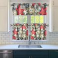 thumbnail image 3 of Kitchen Curtains 24 Inch Short - 3 Panel Set, Nautical Starfish Beach Seashell Mermaid Theme, Rod Pocket Window Curtain for Tropical Farmhouse, Easy Wash, 3 of 6