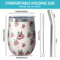 thumbnail image 5 of Christmas 12oz Stainless Steel Insulated Wine Tumbler with Lid and Straw – Double Wall Vacuum Mug for Hot & Cold Drinks, 304 Steel Interior, Sweat-Free Design, 5 of 5
