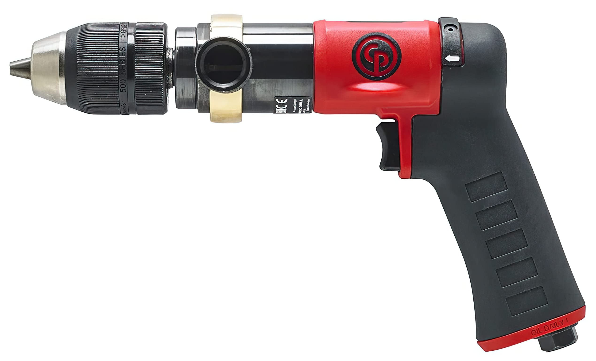 Chicago Pneumatic CP9791C - Air Power Drill, 1/2 Inch mm), Keyless Chuck, Pistol Handle, 0.47 HP / 350 W, Stall Torque 10.3 ft. lbf / 14 NM, 840 RPM, Hand Drill, Power Tools & Home Improvement CA3
