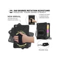 thumbnail image 3 of Galaxy Tab A 8.0 2019 Case Model SM-T290 SM-T295 Heavy Duty Shockproof Protective Case Cover with 360 Rotating Kickstand Hand Strap Shoulder Strap for Samsung Galaxy Tab A 8.0 2019 Without S Pen, 3 of 7