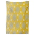thumbnail image 3 of Ambesonne Yellow Tablecloth Rectangular Table Cover, Bohemic Flowers, 52"x70", Blue Grey Marigold, 3 of 4