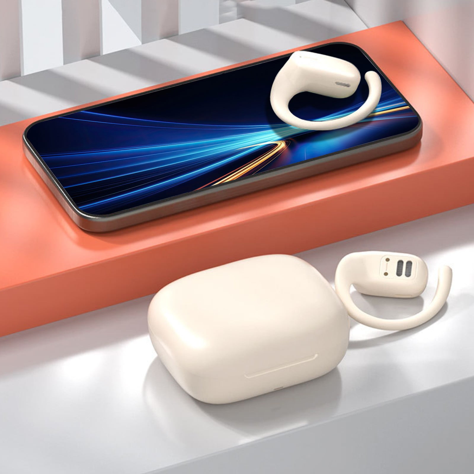 Up to 65% off Ear Mounted Non In Ear Bluetooth 5.3 Ultra Long Battery Life Call Noise Reduction Wireless Bluetooth Earphones,Power Display,For Sports/Working