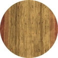 thumbnail image 1 of Ahgly Company Indoor Round Abstract Brown Contemporary Area Rugs, 6' Round, 1 of 4