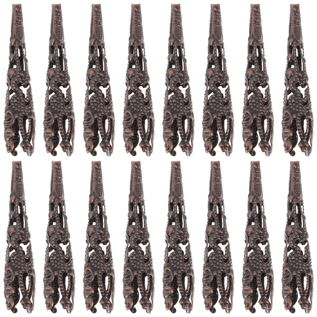 120Pcs Craft Cones Cone Shaped Bead Caps Bead Caps for Jewelry Making Bracelets Bead End Caps