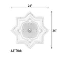 thumbnail image 5 of White and Silver Eight Pointed Star Chandelier Ceiling Medallion 24in, 5 of 5