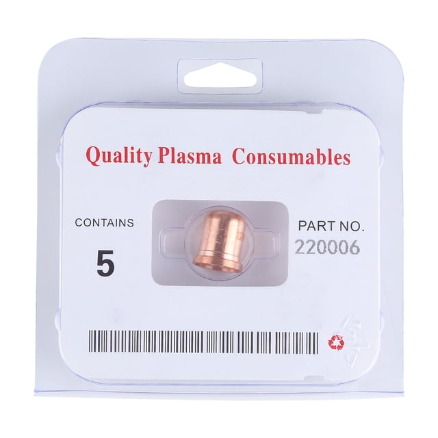 5 piezas para antorcha de corte por plasma MAX1250, boquilla de corte de cobre y telurio, accesorios 220006