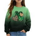thumbnail image 1 of COM1950s St. Patricks Day, Chandails en Molleton pour Fillettes, T-Shirt à Manches Longues pour Enfants St. Patrick's Day Imprimé Col Rond Chandail en Molleton Top Adapté pour Garçons et Filles Chandails en Molleton à Capuche, 1 of 9