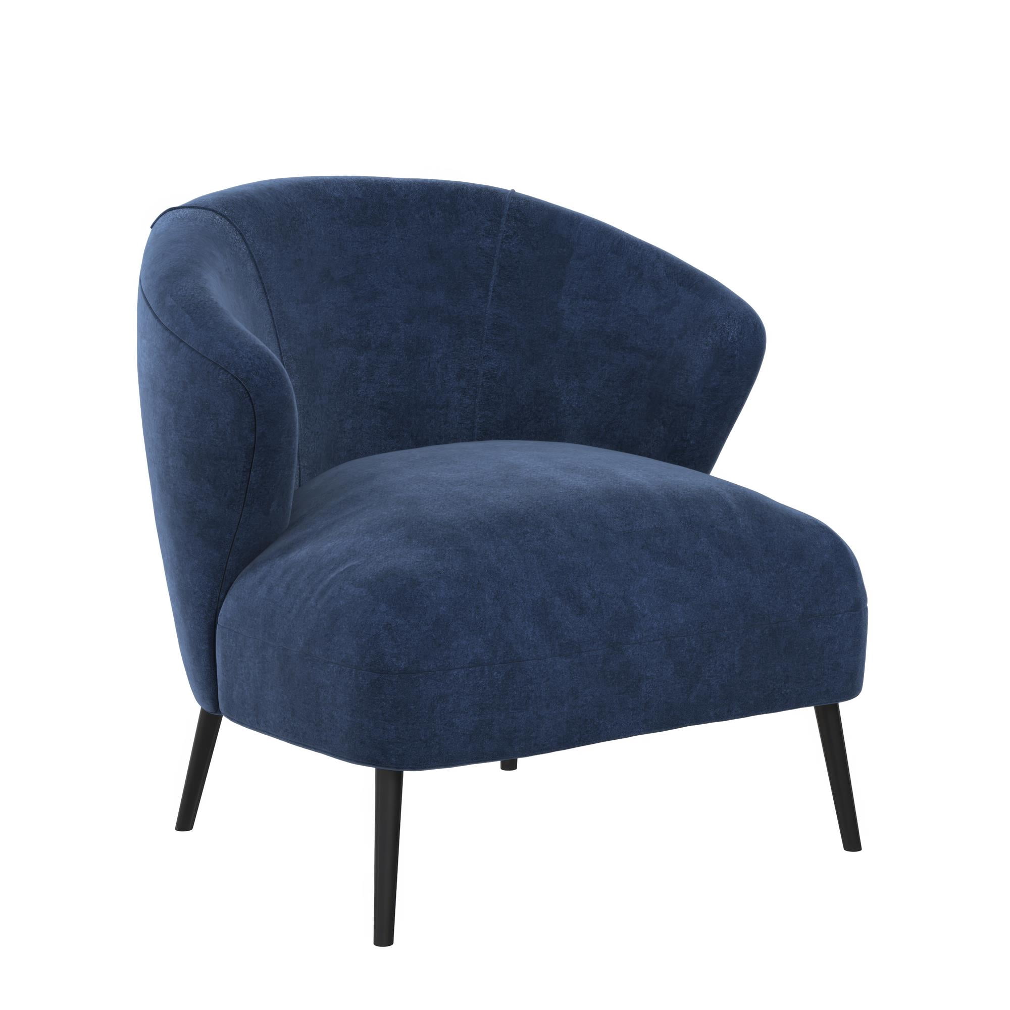 DHP Alice Upholstered Accent Chair, Navy Blue Looped Yarn