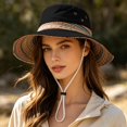 thumbnail image 2 of Sun Hats for Women Unisex Hat Western Cowboy Wide Brim Beach Hat Outdoor Activities Sun Protection Cap, 2 of 4