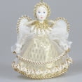 thumbnail image 3 of STP GOODS Gold Little Angel Hanging Figurine 3.9x3.5" (10x9 cm) Hanging Collectible Doll Handmade Christmas Figurine Holiday Décor Xmas Hanging Decoration Xmas Figure Doll Decoration, White and Gold, 3 of 4