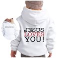 thumbnail image 3 of Kids Girls Boys Jesus Loves You Sweatshirt Love Heart Letter Print Sweatshirt Long Sleeves Cute Loose Pullover Cute Kids Clothes for Children Girls Boys 3-4 Years, 3 of 3