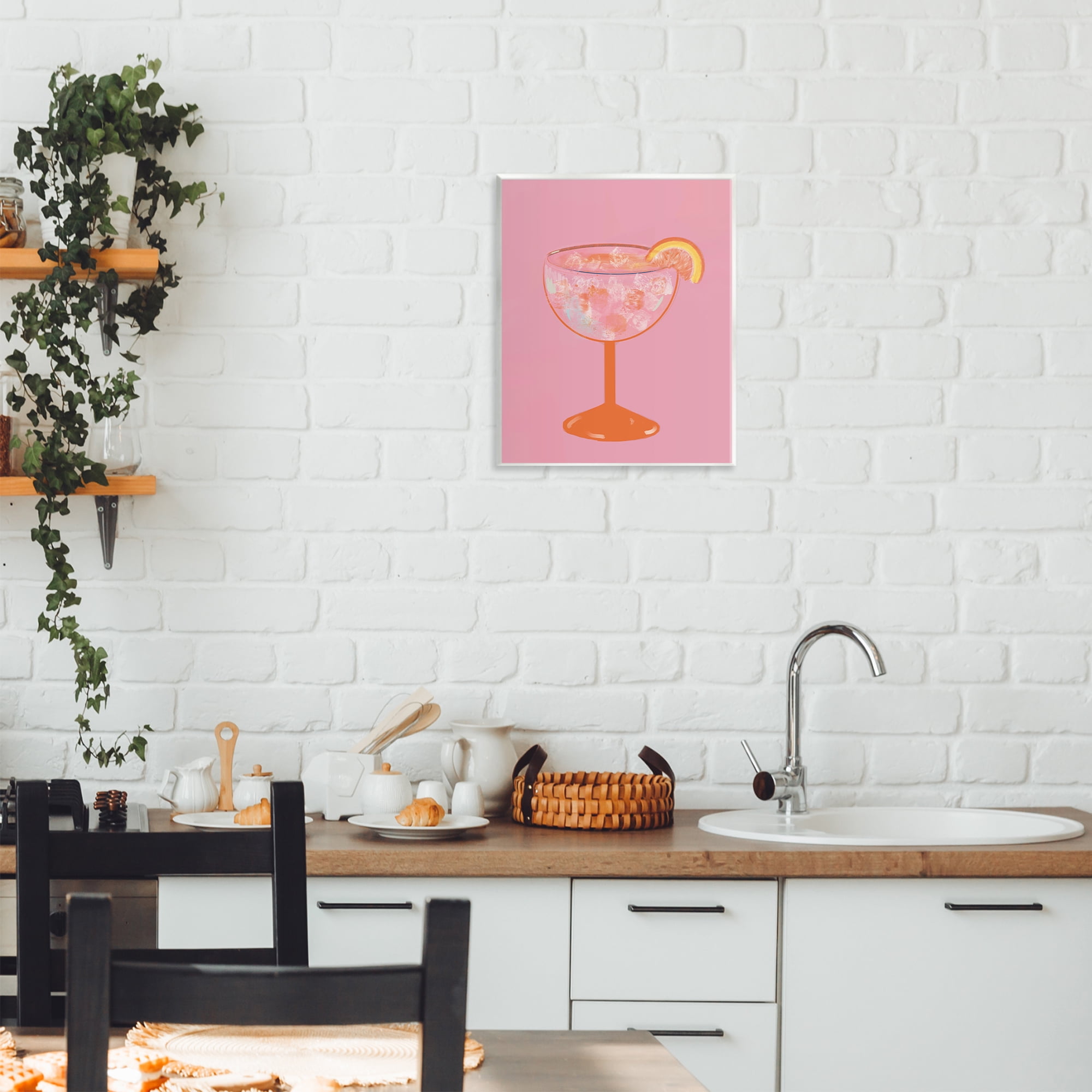 Stupell Industries Paloma Glass over Pink Wall Plaque Art, design by Robin Maria