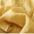 thumbnail image 5 of Ladies Fashion Color Embroidery Half Sleeve Cotton Linen Casual Loose Shirt, 5 of 9