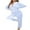 Moon Blue, variant on Gureui Women Fleece One Piece Jumpsuit Pajamas Long Sleeve Hooded Zipper Onesie Romper Holiday Sleepwear Loungewear