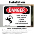 thumbnail image 3 of (2 Pack) High Voltage Electrical Room OSHA Danger Sign 10 Inch X 7 Inch Vinyl Label Decal Sticker Weather Resistant, UV Protected for Workplace, Business, and Construction Site, Made in, 3 of 7