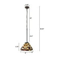 thumbnail image 6 of Chloe Lighting Vincent Mission 1-Light Glass Mini Pendant in Blackish Bronze, 6 of 6
